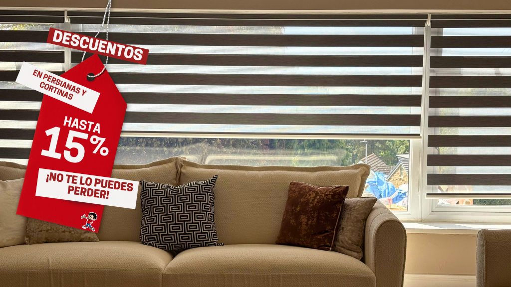 Persiana sheer elegance en sala moderna